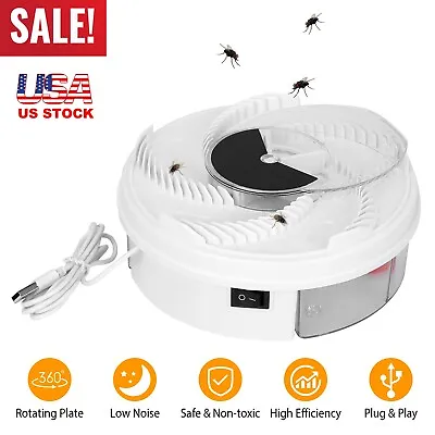 Electric Fly Trap Automatic Fly Catcher Rotating Fly Pest Repellent Kitchen Tool • $14.99