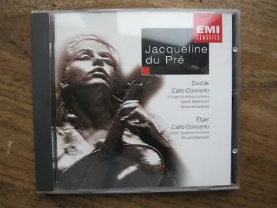 JACQUELINE DU PRE- Dvorak / Elgar Cello - Barenboim/Barbirolli Excellent Used CD • £5.40