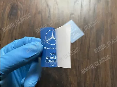 VPC Quality Control Stickers Decal Restoration Mercedes R107 W126 W124 W123 W115 • $12