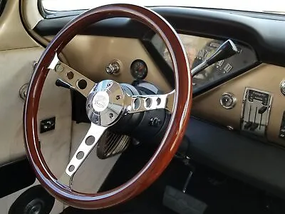 15  Sebring Mahogany Wood Steering Wheel Classic Cars Rods 3 Spoke • $151.03
