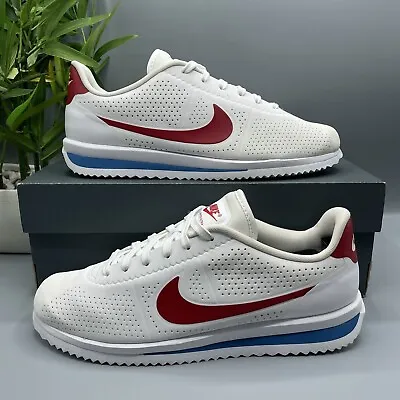 Nike Cortez Ultra Moire Forrest Gump Size UK 6 Men’s Trainers Shoes White Red • £45