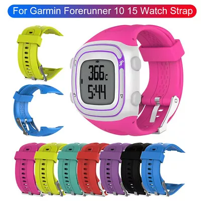 Black Silicone Wrist Watch Strap Band With Tool For Garmin Forerunner 10/15 • $11.50