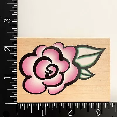Hero Arts Rose Flower Blossom With Leaves G1457 Wood Mounted Rubber Stamp • $4.99