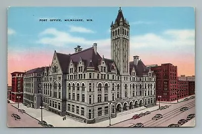 Post Office Milwaukee Wisconsin Postcard • $1.60