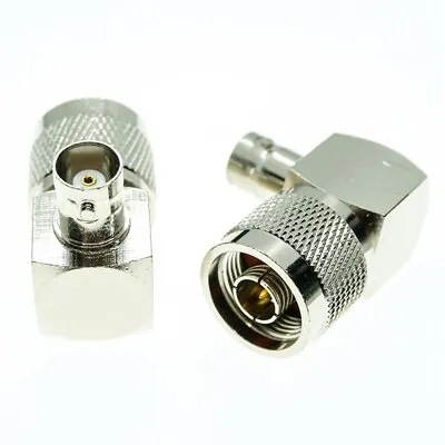 N Type Male Plug To BNC Female Jack Right Angle Coaxial RF Adapter Connector • $3.25