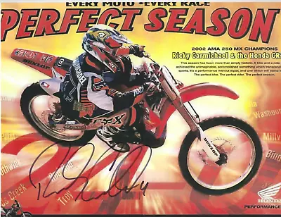 RICKY CARMICHAEL Signed 8.5 X 11 Photo Signed REPRINT Motocross Racing FREE SHIP • $16.99