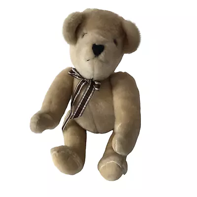 The Vermont Teddy Bear Co Plush Light Oatmeal Tan Brown. Jointed. 1984 Vintage • $249