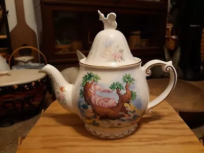 Disney Parks Alice In Wonderland Mad Hatter Cheshire Cat Porcelain Teapot  • $42.63