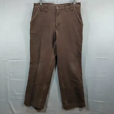 Duluth Lined Work Pants 34x30 Mens Flex Fire Hose Workwear Carpenter Winter Fall • $19.35