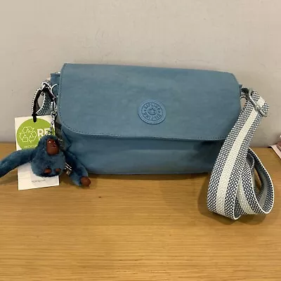 KIPLING “ANONA” CROSSBODY BAG In Blue Lake💙NEW With Attached TAGS • £33.99