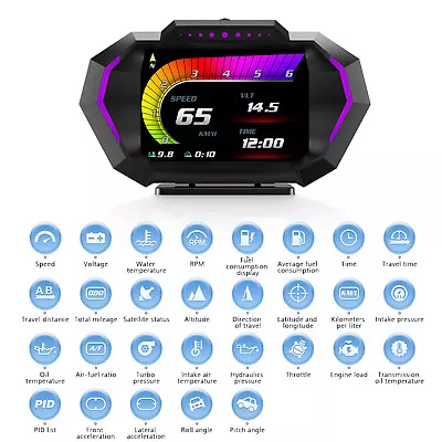 OBD2+GPS+Slope Meter Mode Multi-language Display Changeable MPH And KM/H Unit • $38.89