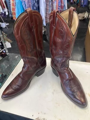 Dan Post Mignon Milwaukee Boots Cowboy Western J Toe Dark Brown Mens Sz 10 D USA • $44.50
