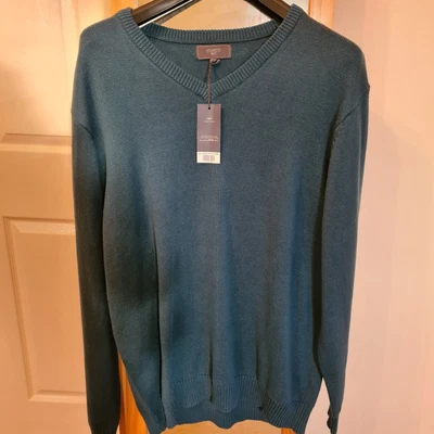 £6.99 • Buy Atlantic Bay Mens Jumper Teal XXL 47-50 