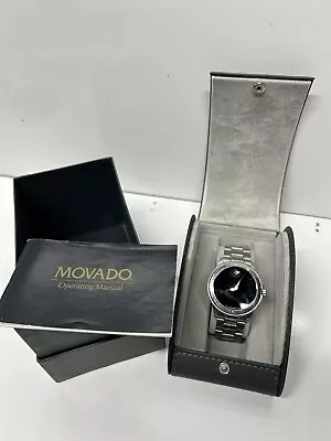 Movado Men's Watch Steel Museum Model 84 E7 1891 W/Box New Battery • $100