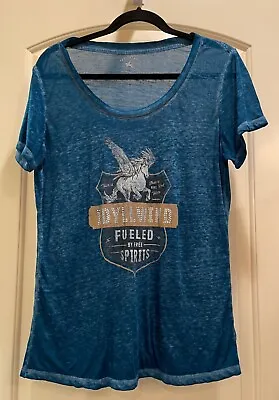 Women's Idyllwind Fueled By Miranda Lambert Teal T-shirt Rhinestones Size Large • $13.75