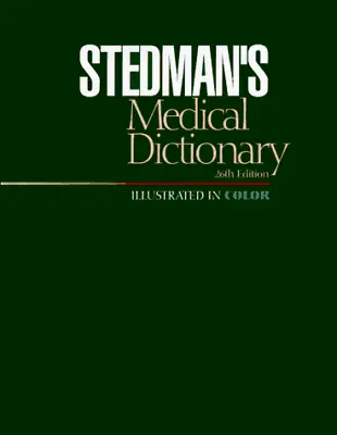 Medical Dictionary By Stedman J.L. Hardback Book The Cheap Fast Free Post • £3.99