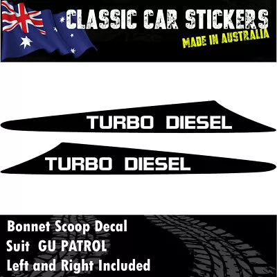Turbo Diesel Bonnet Scoop Sticker Decal Suits Td Nissan Gu Patrol Ute  • $15