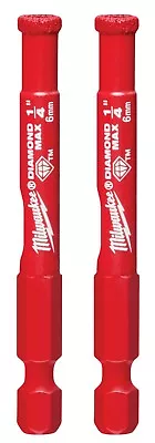 Milwaukee 49-56-0501 DIAMOND MAX 1/4  Diamond Grit Hole Saw 2 PK • $24.85