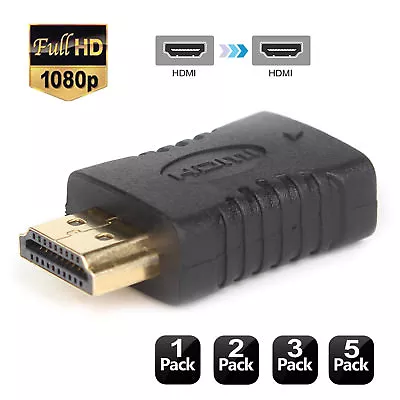 Premium 1080P 24k Gold Plated HDMI Male To HDMI Female Coupler Adapter Converter • $19.94