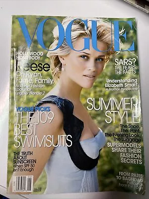 Vogue Fashion Magazine June 2003 Reese Witherspoon Cover - M14 • $22