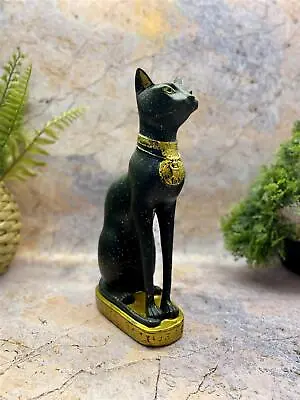 Antique Effect Egyptian Style Bast Cat Figurine Statue Bastet Ornament Sculpture • £24.95