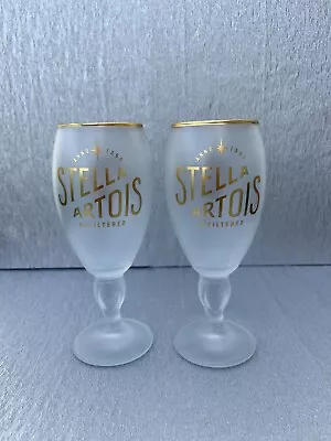 £15.99 • Buy 2 X New Stella Artois Unfiltered Beer Frosted Half Pint Glass Damaged Boxes