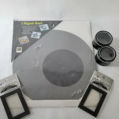 Bulletin Board Magnetic Round 11.75   Accessories Picture Frames Cannisters • $19.99