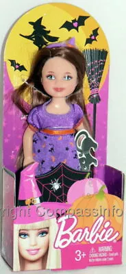 2012 Barbie Sister Chelsea Red Head Doll In Halloween Costume Witch • $14.99