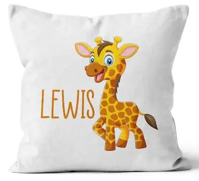 £7.99 • Buy Personalised Any Name Giraffe Design Cushion Printed Birthday Gift 760