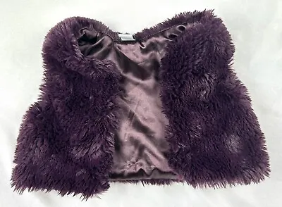 Tu Toddler Baby Girl 18-24 Months Gilet Purple Fur Glam Party • £5