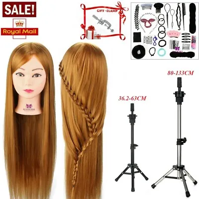 £6.99 • Buy 30  Salon Hair Hairdressing Styling Training Head Practice Mannequin Doll&Clamp
