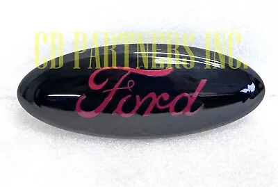 Custom Black W/ Red Grille Tailgate Emblem 7 Inch Ford F150 Expedition F250 F350 • $19.99