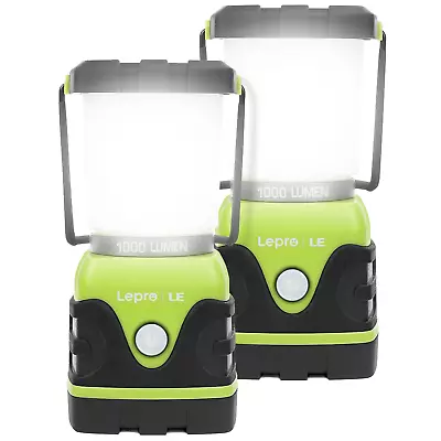 2-Pack Camping Lanterns 1000 Lumen Camping Lights Battery Powered Dimmable War • $61.37