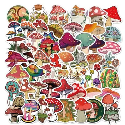 50pcs Mushroom Stickers Food Bomb Decal Vinyl Waterproof Skateboard Laptop • $3.79