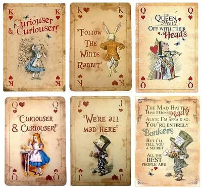 Edible Vintage Playing Cards Alice In Wonderland Icing Decor Plus • £5.50