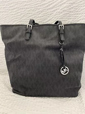 Michael Kors Jet Set Travel MK LOGO Leather Small Top Zip Shoulder Tote Bag* • $39.99