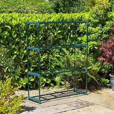 £28.99 • Buy 4 Tier Walk In Greenhouse Racking Mini Garden Grow Rack Frame Outdoor Pot Holder