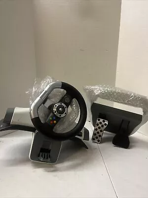 Xbox 360 Wireless Racing Steering Wheel W/ Pedals ** See Description ** • $80.99