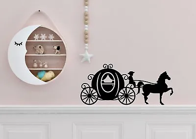 £2.49 • Buy Horse And Carriage Design Childrens Kids Bedroom Wall Art Decal Vinyl Sticker