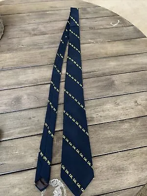$10.99 • Buy Neck Tie Vintage Cal Berkeley Bears Blue & Gold By Castle With CAL 1980’s