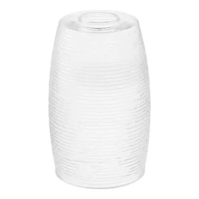 New - 1-5/8 In. Fitter 8in Tall Ridged Glass Cylinder Pendant Light Shade • $19.99