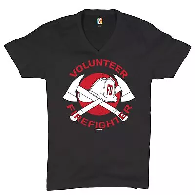 Volunteer Firefighter V-Neck T-shirt First Responder Fire And Rescue Tee • $17.81