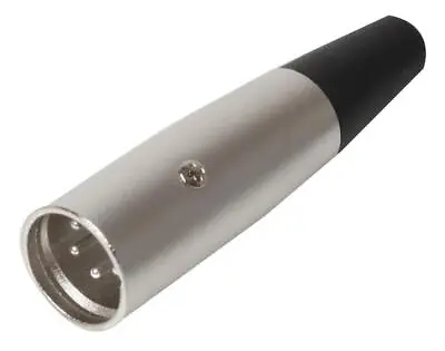 PLUG XLR 4 POLE4 Pin Pole Male XLR DMX Plug Connector Relief Solder Type Black • £2.69