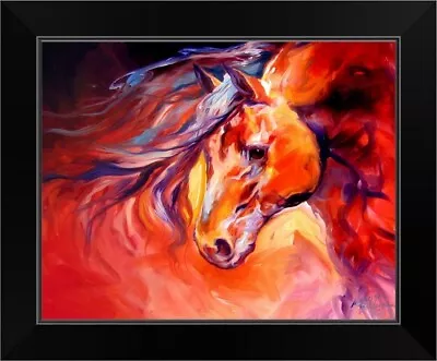 Wind Runner Black Framed Wall Art Print Horse Home Decor • $54.99