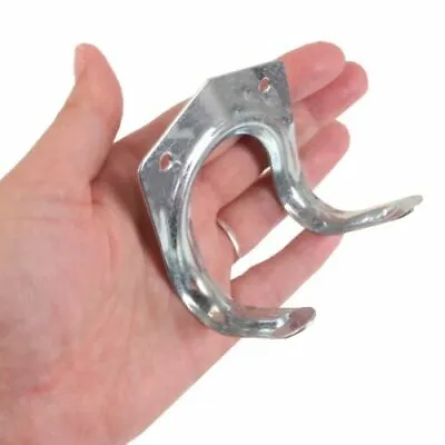 10pk Tool Double Arm Hooks Steel Galvanised Fork Spade Tidy Shed Garage Garden • £7.98
