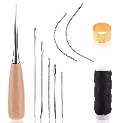 10pcs Leather Needle And Thread Kit Upholstery Sewing Kit Heavy Duty Needle... • $12.09