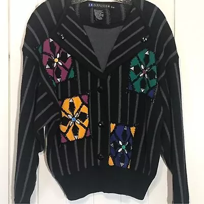 I.B. Diffusion Vintage 90's Crew Neck Jeweled Sweater • $32.95