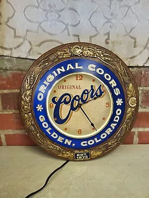 Vintage Coors Original Light-Up Clock RARE • $94.95