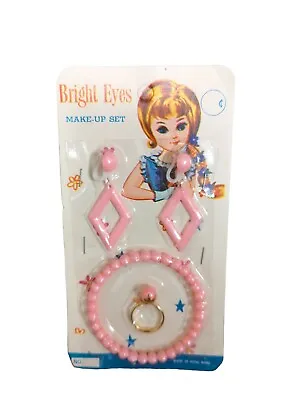 Vintage Dime Store Pink Jewelry Set Kids Dress Up Hong Kong New Old Stock • $12.90