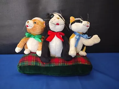 Gemmy Cuddly Cat Carolers Kittens Christmas Singing Plush Tested Works Cats • $24.99